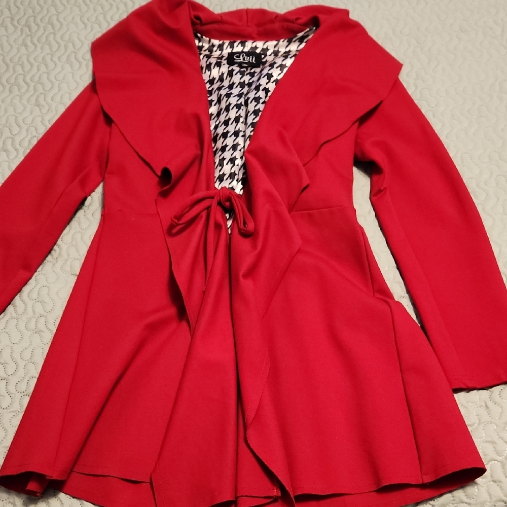 Luii Vibrant Red Women's Cape Jacket